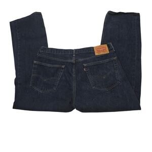 Levi's 505 Denim Jeans Mens 36x32 Blue Medium Wash Straight Leg Cotton Cowboy